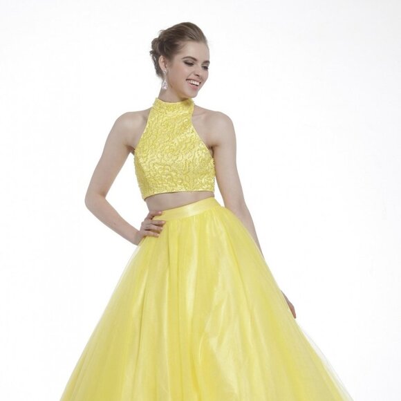 Two Piece A-Line Shape Prom Dress CD8102 - Picture 4 of 4